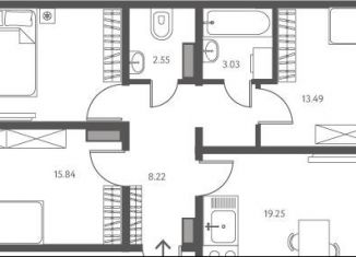 Продам 2-ком. квартиру, 83.9 м2, Липецк, улица Перова, 2Д