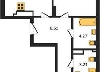 Продается 2-комнатная квартира, 62.3 м2, Калининград, Ленинградский район, улица Старшины Дадаева, 55