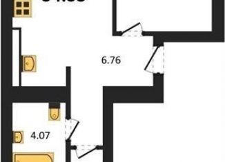 Продаю 2-комнатную квартиру, 54.5 м2, Калининград, Ленинградский район, улица Героя России Катериничева, 9к2