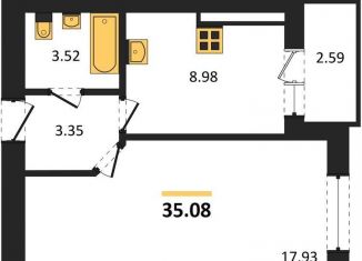 Продаю 1-ком. квартиру, 35.1 м2, Калининград, Ленинградский район