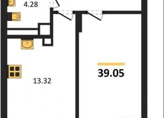 1-ком. квартира на продажу, 39.1 м2, Калининград, Батальная улица, 65Б, Московский район