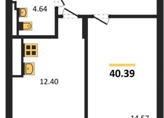 Продам 1-комнатную квартиру, 40.4 м2, поселок Малое Исаково