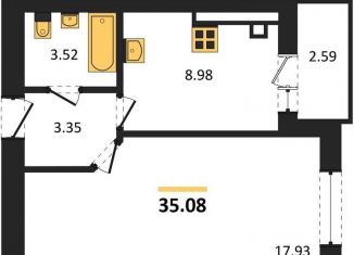 Продается 1-ком. квартира, 35.1 м2, Калининград, Ленинградский район