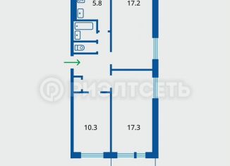 Продажа трехкомнатной квартиры, 60.6 м2, Мурманск, улица Олега Кошевого, 14к1, Первомайский округ