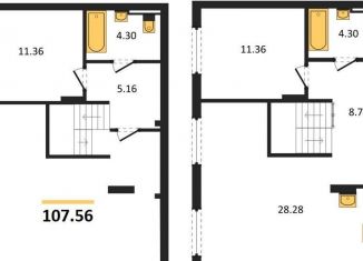 Продается 3-комнатная квартира, 107.6 м2, Светлогорск, улица Нахимова