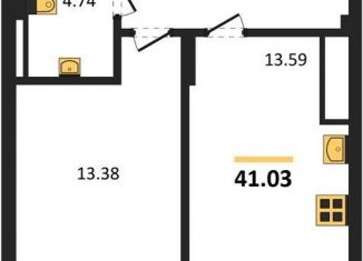 Продается однокомнатная квартира, 41 м2, поселок Малое Исаково