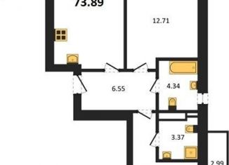 Продажа 2-комнатной квартиры, 73.9 м2, Пионерский