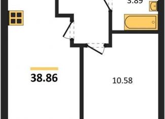 Продается 1-комнатная квартира, 38.9 м2, Калининград, Батальная улица, 65Б, Московский район