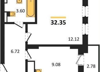 Продаю 1-комнатную квартиру, 32.4 м2, Калининград, улица Старшины Дадаева, 55