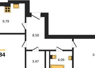 Продажа 2-комнатной квартиры, 58.3 м2, Калининград