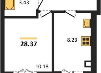 Продается однокомнатная квартира, 28.4 м2, Калининград, Ленинградский район