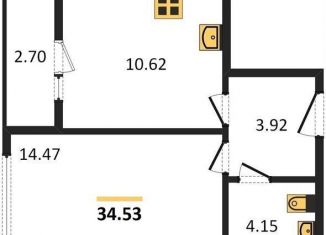 Продаю 1-комнатную квартиру, 34.5 м2, Калининград, Арсенальная улица, 31к1