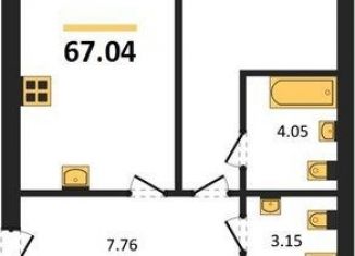 Продается 2-комнатная квартира, 67 м2, Калининград, Ленинградский район, улица Александра Невского, 194А