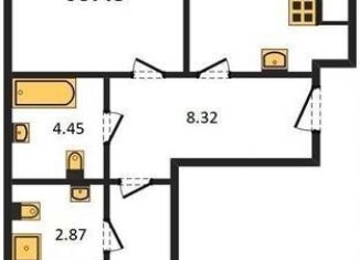 Продам 2-ком. квартиру, 63.5 м2, Калининград, Арсенальная улица, 31к1