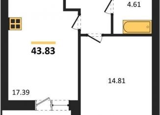 Продается 1-комнатная квартира, 43.8 м2, Калининград, Ленинградский район, улица Александра Невского, 194А