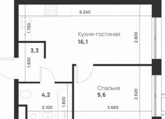 Продажа 1-ком. квартиры, 33.2 м2, посёлок Газопровод, посёлок Газопровод, 13с7