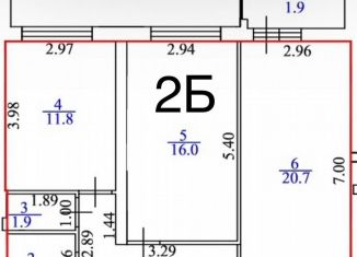 Продается 2-комнатная квартира, 65.1 м2, Тольятти, проспект Степана Разина, 16В, ЖК Новая Заря