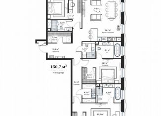 Продается трехкомнатная квартира, 151.3 м2, Москва, Большой Кисельный переулок, 11/2с3, метро Сретенский бульвар