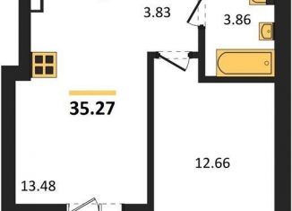 Продается 1-комнатная квартира, 35.3 м2, Калининград, Московский район