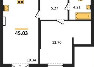 Продам 1-комнатную квартиру, 45 м2, Светлогорск, улица Нахимова