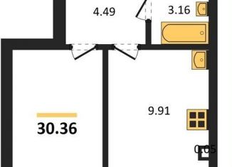 1-ком. квартира на продажу, 30.4 м2, Калининград, Московский район