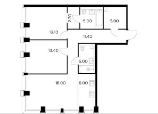 3-ком. квартира на продажу, 79.4 м2, Москва, метро Водный стадион