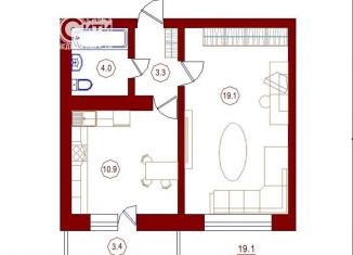 Продам 1-комнатную квартиру, 38.3 м2, Воронежская область, Выборская улица, 8