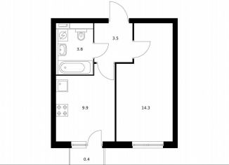 1-комнатная квартира на продажу, 31.9 м2, Котельники