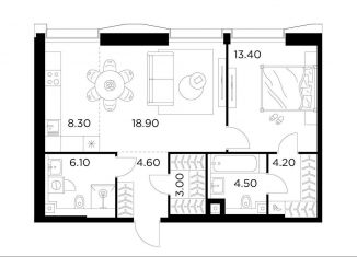 Продается 2-ком. квартира, 62.9 м2, Москва, метро Водный стадион