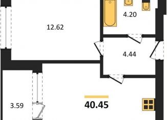 Продается 1-комнатная квартира, 40.5 м2, Пионерский