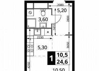 Продается квартира студия, 24.6 м2, Химки