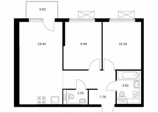 2-ком. квартира на продажу, 54 м2, Ленинградская область, Невская улица, 15к1