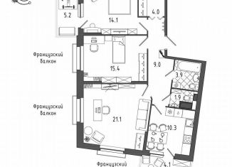 Продается 3-ком. квартира, 83.1 м2, Санкт-Петербург, Московский район, Лиговский проспект, 287