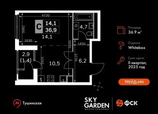 Продаю квартиру студию, 36.9 м2, Москва, Строительный проезд, 9с9, метро Тушинская