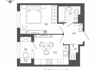 Продается однокомнатная квартира, 36.4 м2, Санкт-Петербург, Измайловский бульвар, 9, Адмиралтейский район