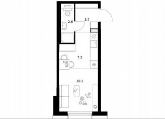 Продам квартиру студию, 23.6 м2, Москва