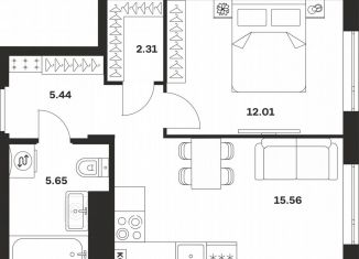 Продажа 1-комнатной квартиры, 41 м2, Тула, Центральный территориальный округ