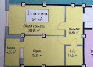 Продам 2-комнатную квартиру, 54 м2, Дагестан, Маковая улица, 14