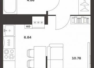 1-ком. квартира на продажу, 29.8 м2, Тула