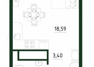 Продается квартира студия, 25.8 м2, Тула, Привокзальный территориальный округ