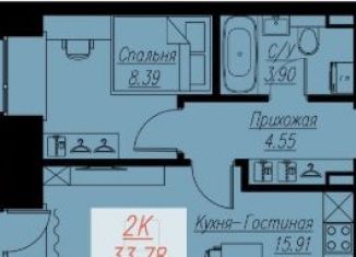 Продаю 2-ком. квартиру, 33.8 м2, Красноярск, Кировский район, Семафорная улица, 441А