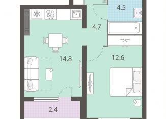 Продажа 1-ком. квартиры, 37.8 м2, Екатеринбург, улица 40-летия Комсомола, 35/3, метро Ботаническая