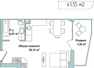 Продается 1-ком. квартира, 41.4 м2, Севастополь, улица Лётчиков, 10