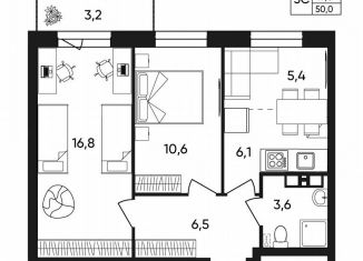 Продается двухкомнатная квартира, 50 м2, Пермь, Белозёрская улица, 30А