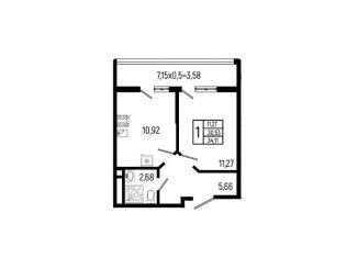 Продаю 1-комнатную квартиру, 34.1 м2, село Небуг
