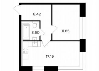 Продаю однокомнатную квартиру, 41.1 м2, Москва, жилой комплекс Форивер, 5, Даниловский район