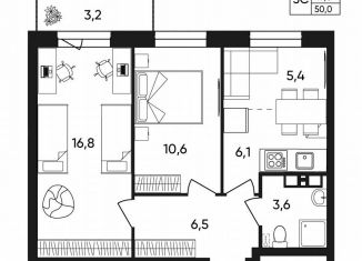 Продам двухкомнатную квартиру, 50 м2, Пермь, Белозёрская улица, 30А