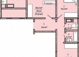 Продажа 3-комнатной квартиры, 71.8 м2, Челябинск, Артиллерийская улица, 117