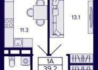 Продажа 1-комнатной квартиры, 39.2 м2, Новосибирск, Красносельская улица