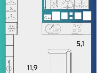 Продаю 1-ком. квартиру, 27 м2, Ижевск, улица Архитектора П.П. Берша, 44